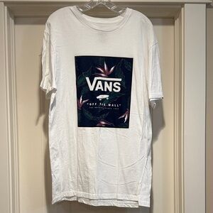 Vans White Floral Graphic Tee